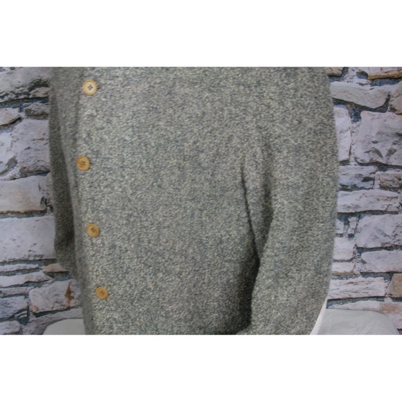 Zanella Made in Italy Grey Boucle Wool Blend Button Front Coat Jacket Mens 46 - Picture 8 of 10